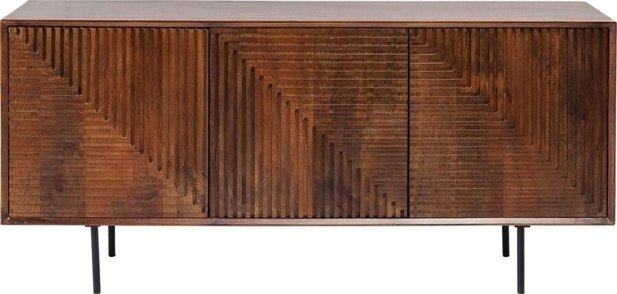 Kare Design Grooves Dressoir B164 X D40 X H79 Cm Bruin Mangohout