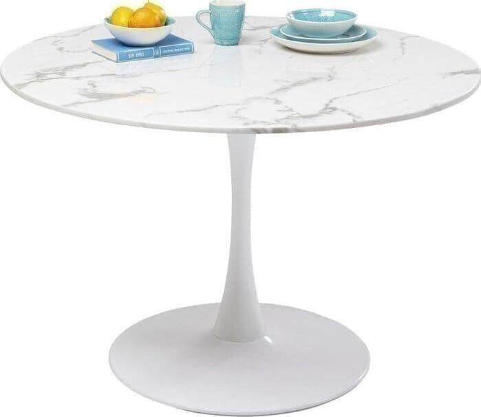 Kare Design | Eettafel Veneto Marble White -Ø110cm | Eettafels | Eettafel - Foto 2