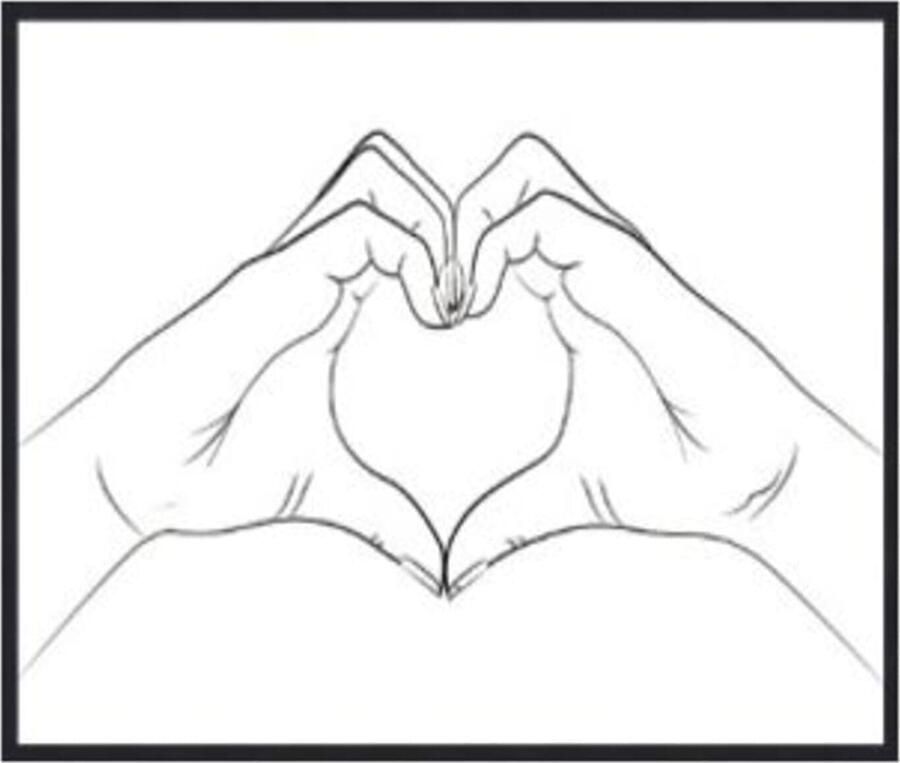Kare Design | Fotolijst Heart Hands 103x73cm | Woonaccessoires | Fotolijst