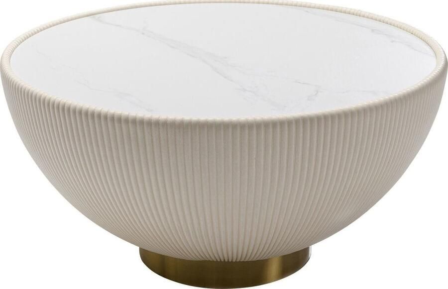 Kare Design | Salontafel Endless Vegas White -Ø71cm | Woonkamertafels | Salontafel