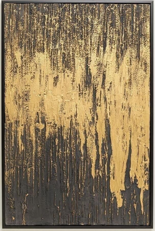 Kare Design | Schilderij met lijst Abstract Black 80x120cm | Woonaccessoires | Schilderij