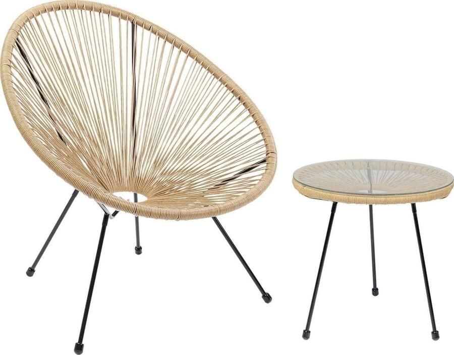 Kare Design | Set Acapulco Nature (2 parts) | Tuinmeubelen | Lounge tuinstoel