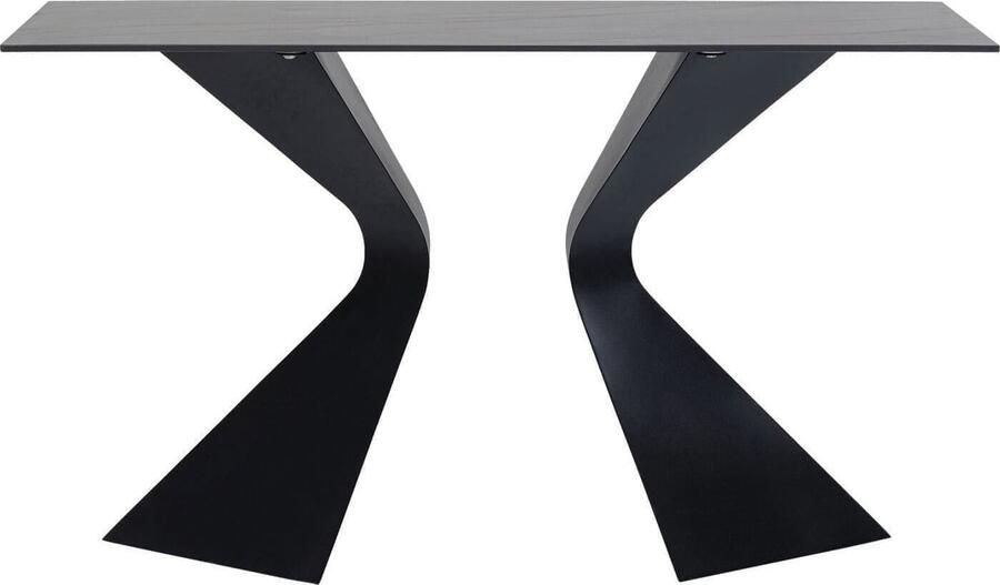 Kare Design | Wandtafel Gloria Black Ceramik 140x81cm | Woonkamertafels | Wandtafel
