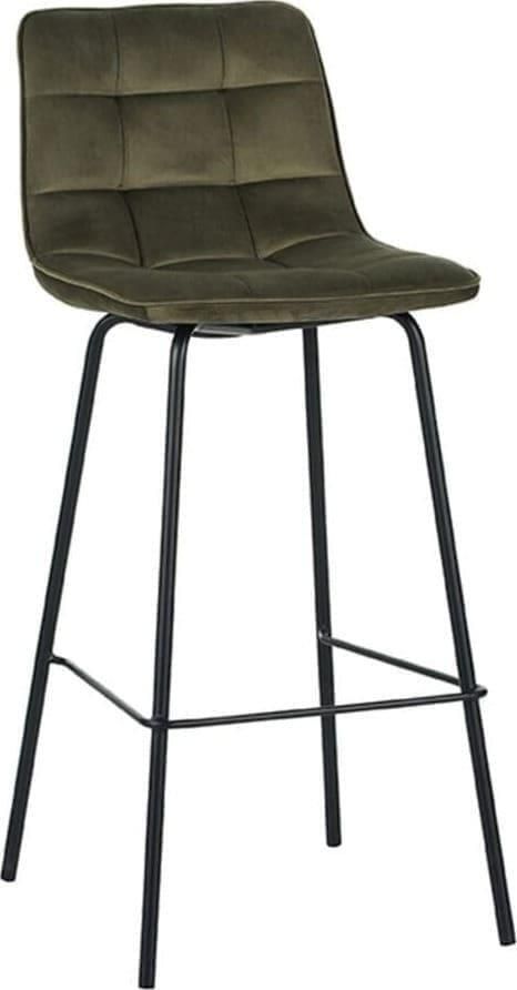 LABEL51 | Barkruk Bistro Hunter Fluweel | Zitmeubels eetkamer | Barstoel