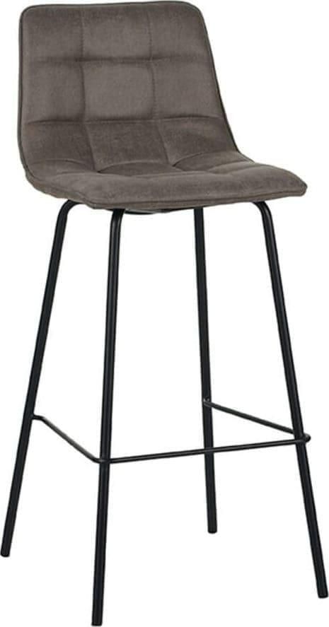 LABEL51 | Barkruk Bistro Taupe Micro Suede | Zitmeubels eetkamer | Barstoel