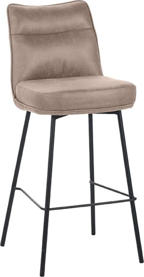 LABEL51 | Barstoel Lennon Taupe Micro Suede | Zitmeubels eetkamer | Barstoel