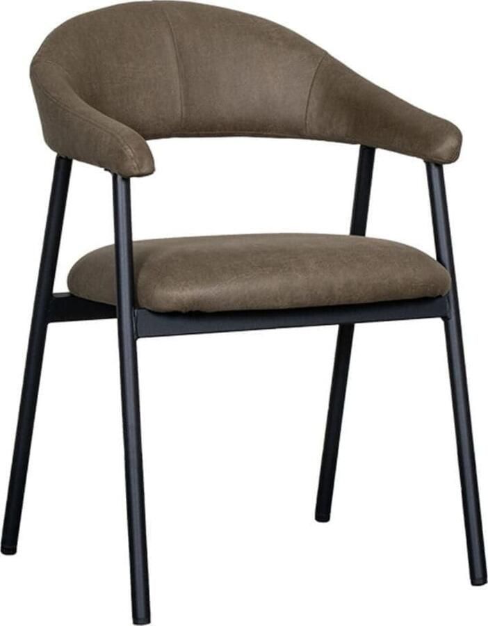 LABEL51 | Eetkamerstoel Amaze Moss Micro Suede | Zitmeubels eetkamer | Armstoel