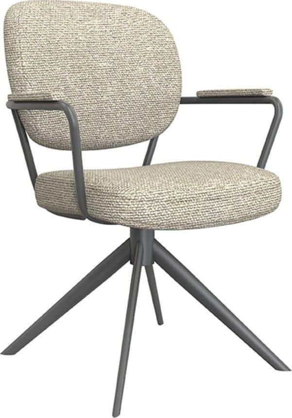 LABEL51 | Eetkamerstoel Basel Naturel Boucle | Zitmeubels eetkamer | Armstoel