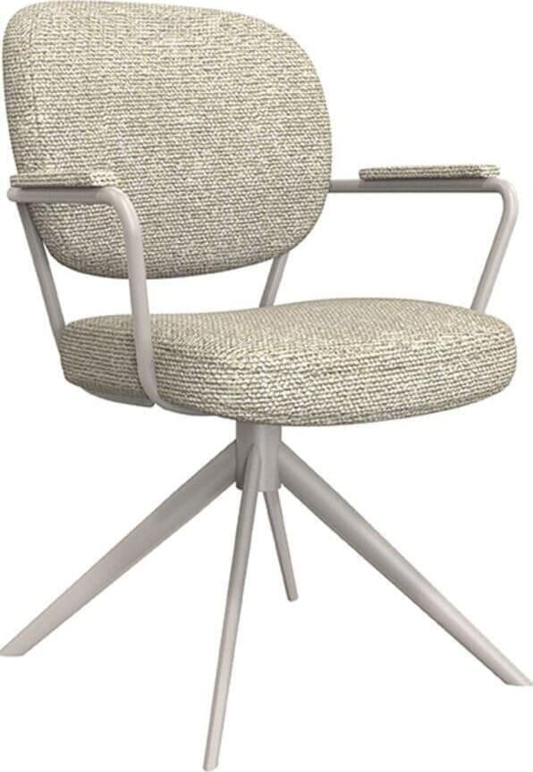 LABEL51 | Eetkamerstoel Basel Naturel Boucle | Zitmeubels eetkamer | Armstoel