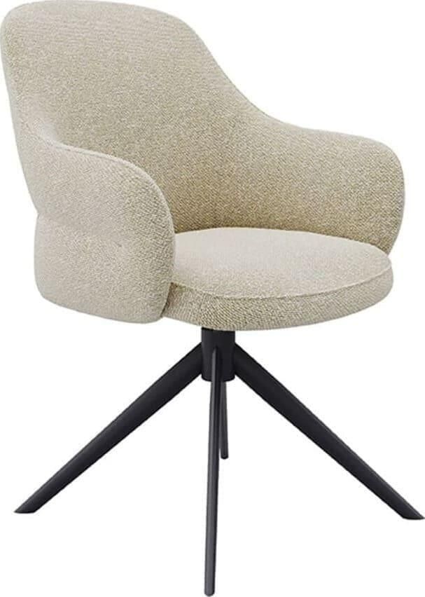 LABEL51 | Eetkamerstoel Bern Naturel Boucle | Zitmeubels eetkamer | Armstoel