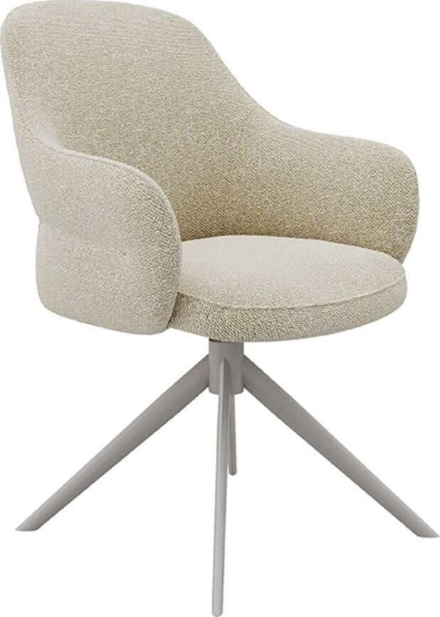 LABEL51 | Eetkamerstoel Bern Naturel Boucle | Zitmeubels eetkamer | Armstoel