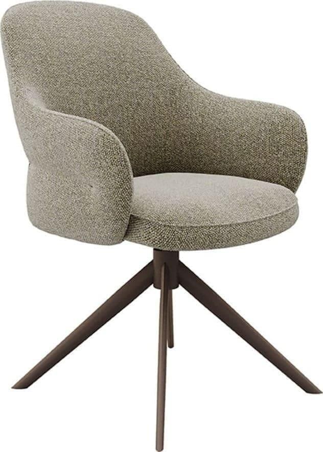 LABEL51 | Eetkamerstoel Bern Truffel grijs Boucle | Zitmeubels eetkamer | Armstoel