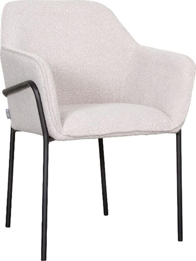 LABEL51 | Eetkamerstoel Dexter Naturel Boucle | Zitmeubels eetkamer | Armstoel