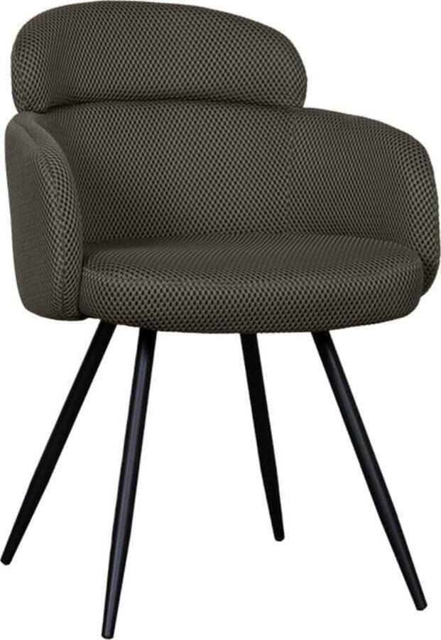 LABEL51 | Eetkamerstoel Dinner Hunter Breathe Black Frame | Zitmeubels eetkamer | Armstoel