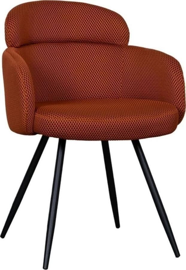 LABEL51 | Eetkamerstoel Dinner Rust Breathe Black Frame | Zitmeubels eetkamer | Armstoel