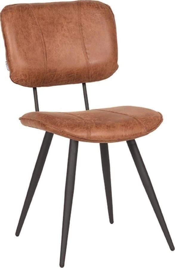 LABEL51 | Eetkamerstoel Fos Cognac Leder | Zitmeubels eetkamer | Eetkamerstoel - Foto 2