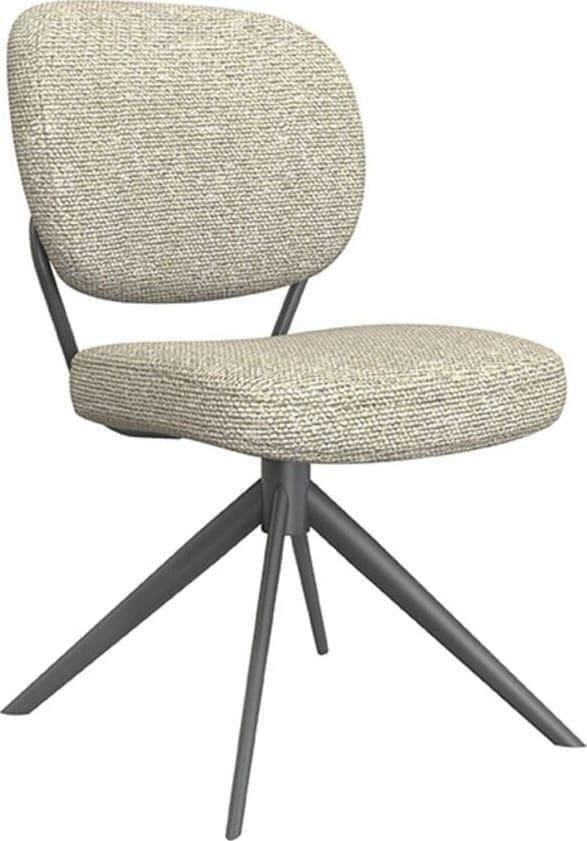 LABEL51 | Eetkamerstoel Geneva Naturel Boucle | Zitmeubels eetkamer | Eetkamerstoel