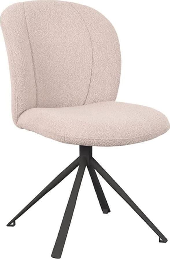 LABEL51 | Eetkamerstoel Kimo 50x54x87 cm Naturel Boucle | Zitmeubels eetkamer | Eetkamerstoel