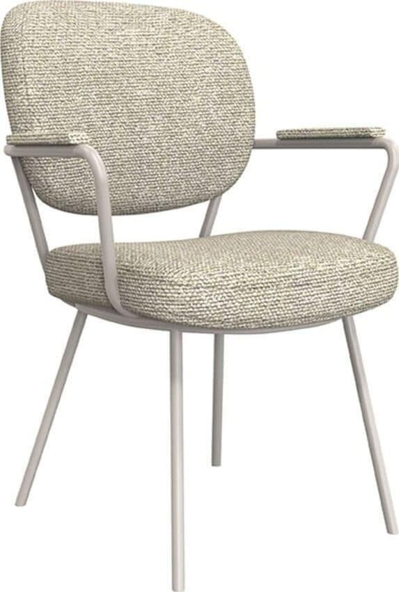 LABEL51 | Eetkamerstoel Lausanne Naturel Boucle | Zitmeubels eetkamer | Armstoel