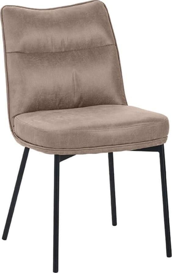 LABEL51 | Eetkamerstoel Lennon Taupe Micro Suede | Zitmeubels eetkamer | Eetkamerstoel