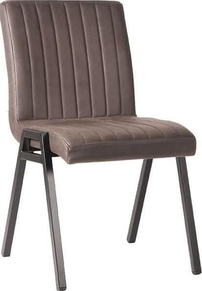 LABEL51 | Eetkamerstoel Matz Antraciet Microfiber | Zitmeubels eetkamer | Eetkamerstoel