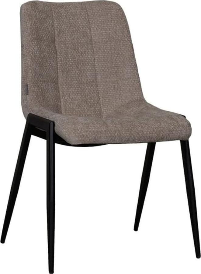 LABEL51 | Eetkamerstoel Noor Clay Elite Black Frame | Zitmeubels eetkamer | Eetkamerstoel