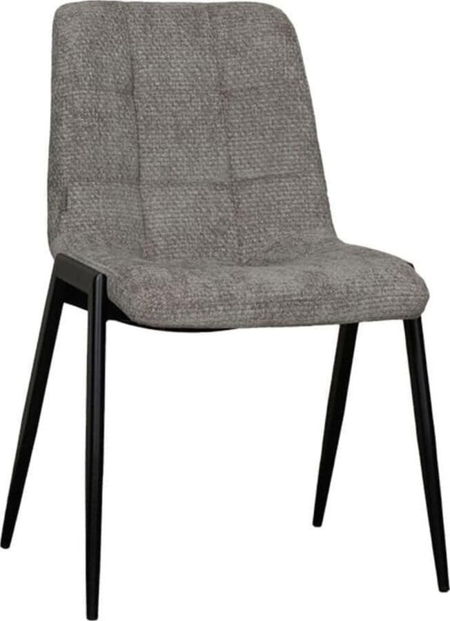 LABEL51 | Eetkamerstoel Noor Stone Elite Black Frame | Zitmeubels eetkamer | Eetkamerstoel