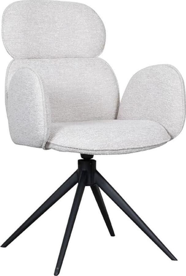 LABEL51 | Eetkamerstoel Vidar Naturel Boucle | Zitmeubels eetkamer | Eetkamerstoel