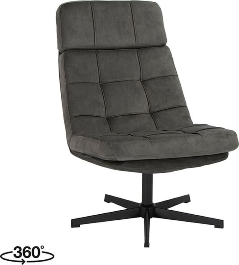 LABEL51 | Fauteuil Alvar Antraciet Cosmo | Zitmeubels woonkamer | Fauteuil - Foto 2