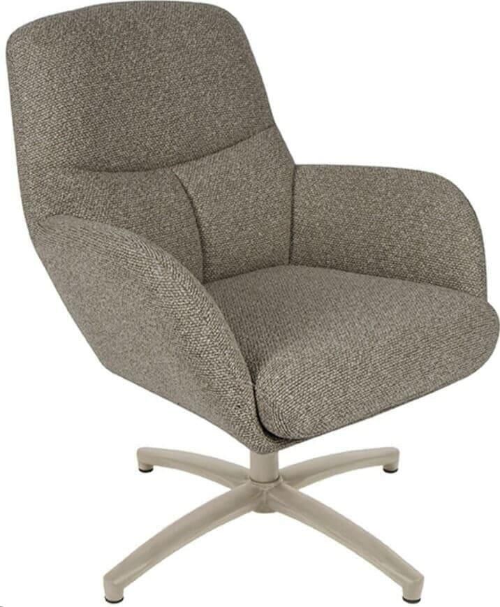 LABEL51 | Fauteuil Chill Zone Truffel grijs Boucle | Zitmeubels woonkamer | Draaifauteuil