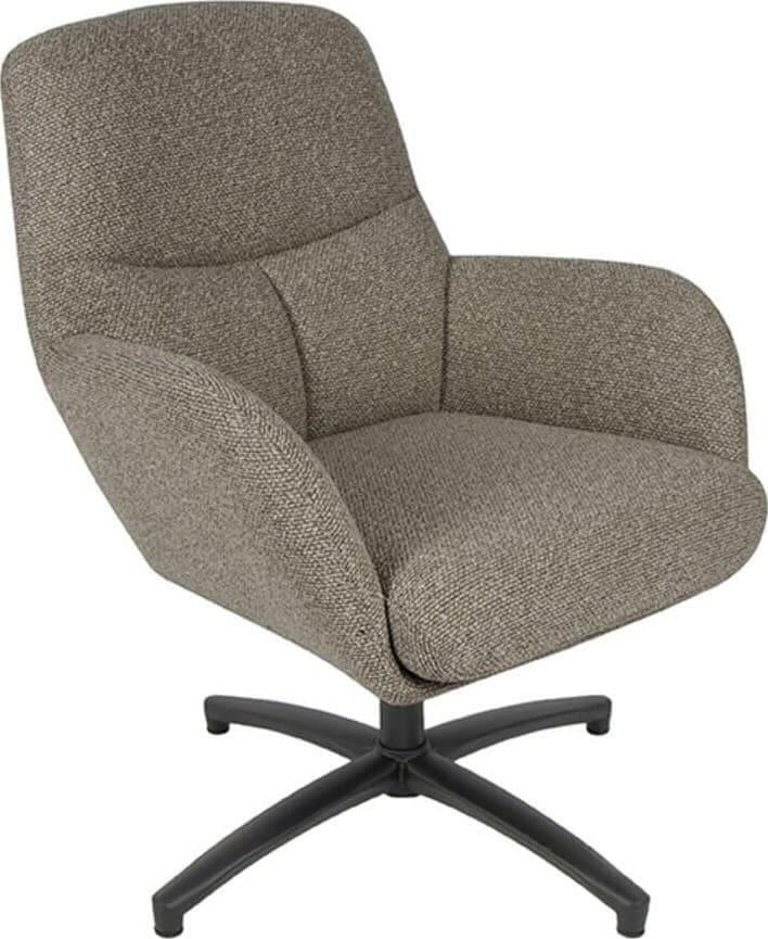 LABEL51 | Fauteuil Chill Zone Truffel grijs Boucle | Zitmeubels woonkamer | Draaifauteuil