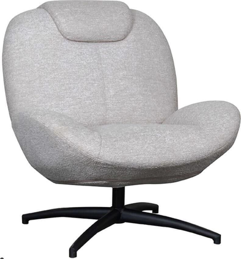 LABEL51 | Fauteuil Clayton Naturel Stof | Zitmeubels woonkamer | Draaifauteuil