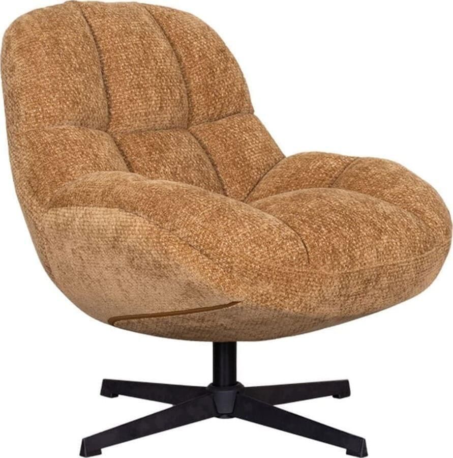 LABEL51 | Fauteuil Huxley Cognac Elite | Zitmeubels woonkamer | Draaifauteuil