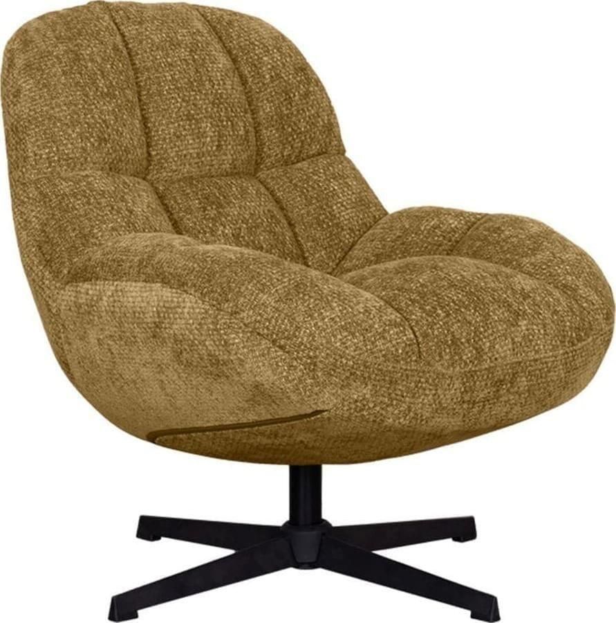 LABEL51 | Fauteuil Huxley Mustard Elite | Zitmeubels woonkamer | Draaifauteuil