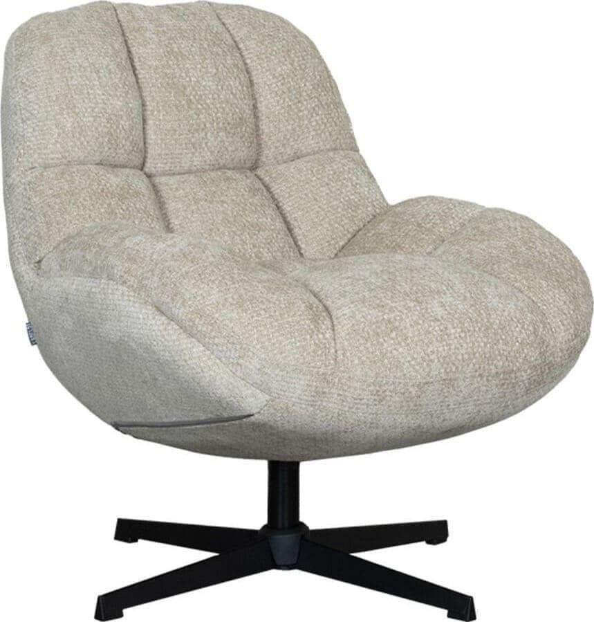 LABEL51 | Fauteuil Huxley Truffel grijs Elite | Zitmeubels woonkamer | Draaifauteuil