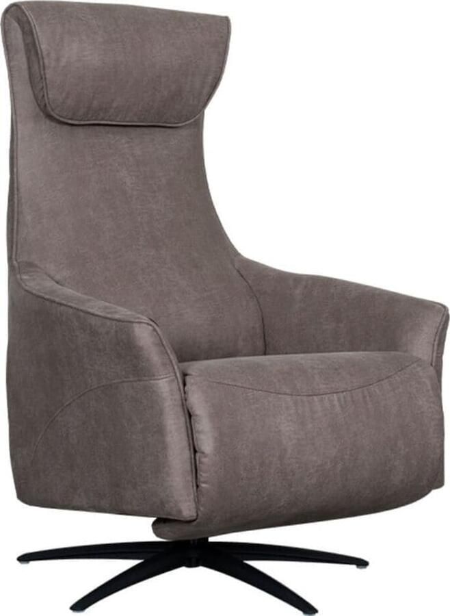 LABEL51 | Fauteuil Lund Taupe Micro Suede | Zitmeubels woonkamer | Relaxfauteuil