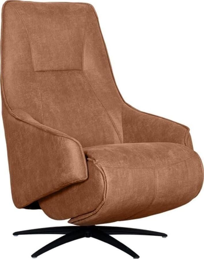 LABEL51 | Fauteuil Odense Cognac Micro Suede | Zitmeubels woonkamer | Relaxfauteuil