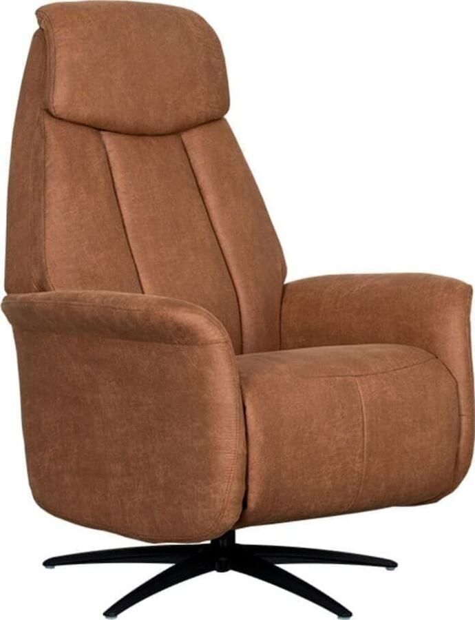 LABEL51 | Fauteuil Oslo Cognac Micro Suede | Zitmeubels woonkamer | Relaxfauteuil