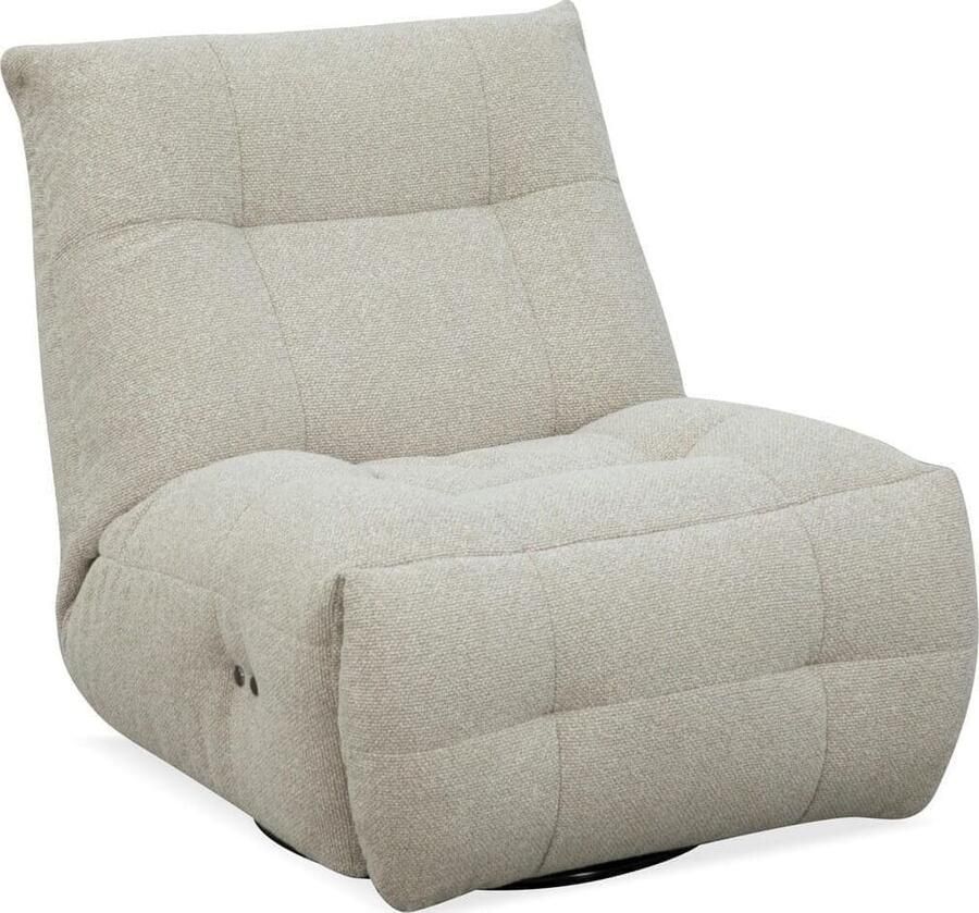 LABEL51 | Fauteuil Relax&Recharge Naturel Boucle | Zitmeubels woonkamer | Draaifauteuil