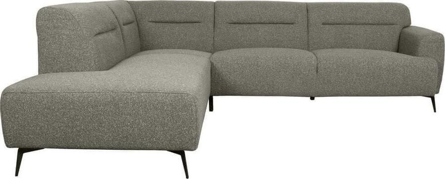 LABEL51 | Hoekbank Bolzano Truffel grijs Boucle Links | Zitmeubels woonkamer | Hoekbank