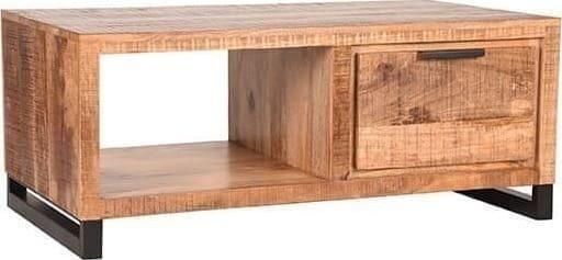 LABEL51 | Salontafel Glasgow Rough Mangohout 110x60 cm | Woonkamertafels | Salontafel