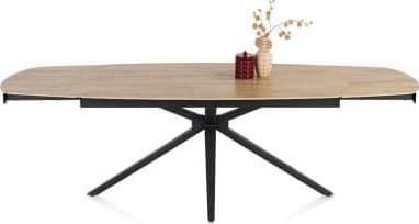 Lattina uitschuiftafel 170 (+ 2 x 40 cm) x 100 cm ceramic oak natural
