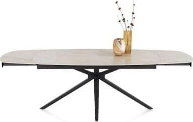 Lattina uitschuiftafel 170 (+ 2 x 40 cm) x 100 cm creme