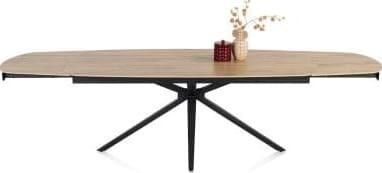Lattina uitschuiftafel 200 (+ 2 x 50 cm) x 100 cm ceramic oak natural