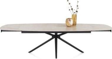 Lattina uitschuiftafel 200 (+ 2 x 50 cm) x 100 cm creme