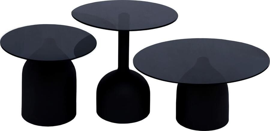 Livingfurn | Bijzettafel Brix Isa Black 70 cm | Woonkamertafels | Bijzettafel