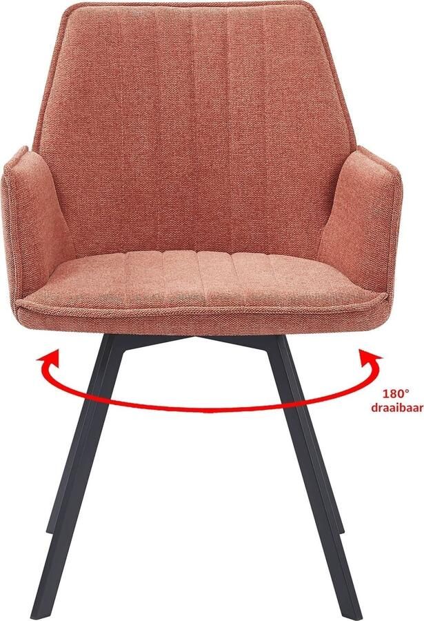 Livingfurn | Eetkamerstoel Louise Blush | Zitmeubels eetkamer | Armstoel