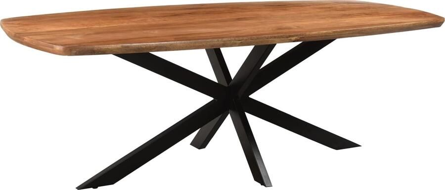 Livingfurn Deens Ovale Eettafel Jesper Mangohout 210 x 105cm Bruin Ovaal - Foto 3