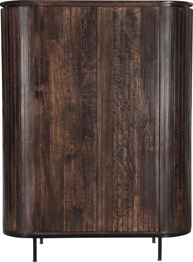 Livingfurn Kabinetkast Noor Walnut 150cm Mangohout Gecoat Staal - Foto 4