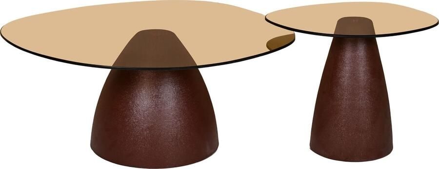 Livingfurn | Salontafel Brix Mylon Burgundy 86cm | Woonkamertafels | Salontafel